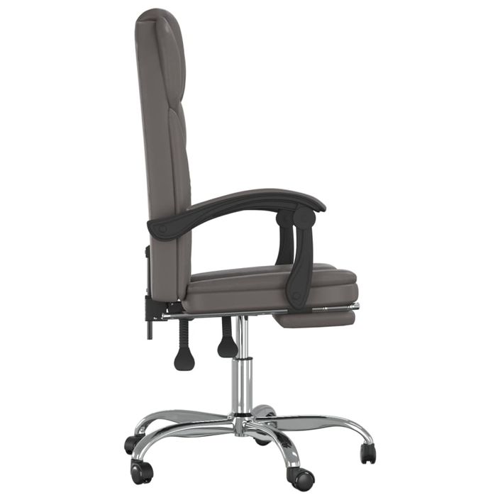 Fauteuil inclinable de bureau Gris Similicuir - Photo n°4