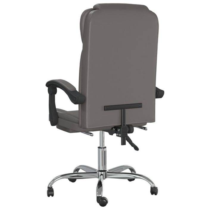 Fauteuil inclinable de bureau Gris Similicuir - Photo n°5