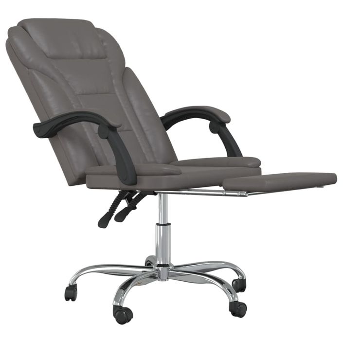 Fauteuil inclinable de bureau Gris Similicuir - Photo n°6