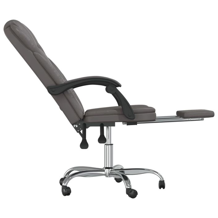 Fauteuil inclinable de bureau Gris Similicuir - Photo n°7