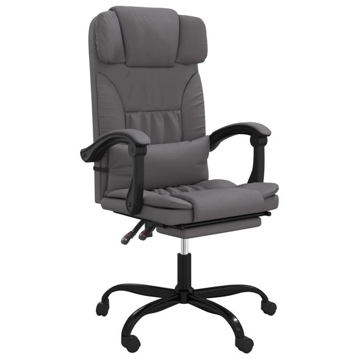 Fauteuil inclinable de bureau Gris Similicuir - Photo n°2