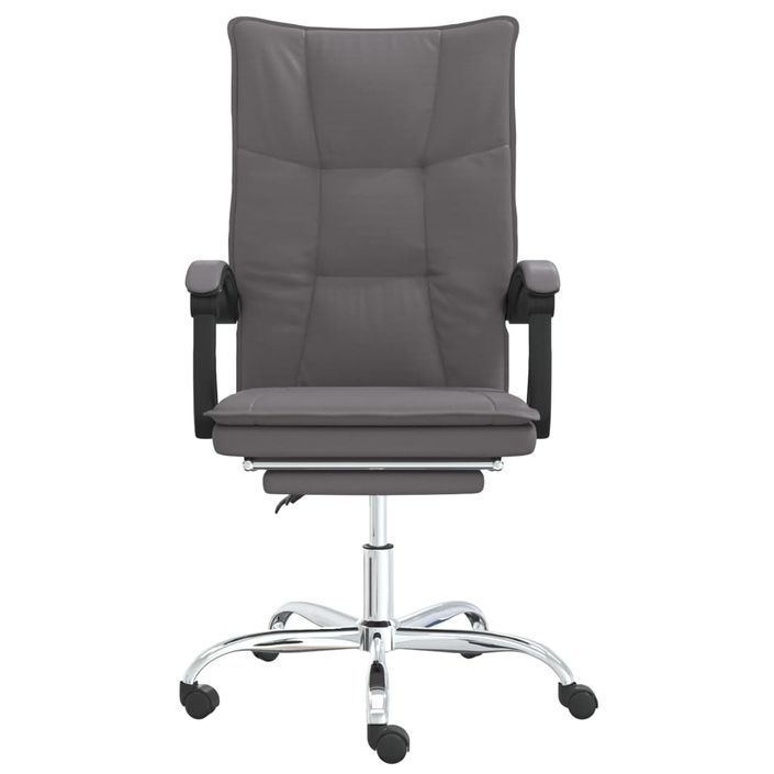 Fauteuil inclinable de bureau Gris Similicuir - Photo n°3