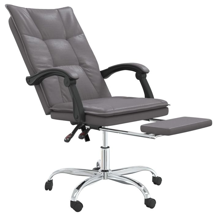 Fauteuil inclinable de bureau Gris Similicuir - Photo n°6