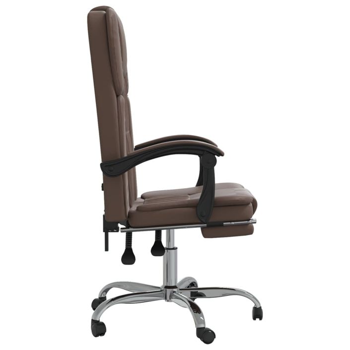 Fauteuil inclinable de bureau Marron Similicuir - Photo n°4