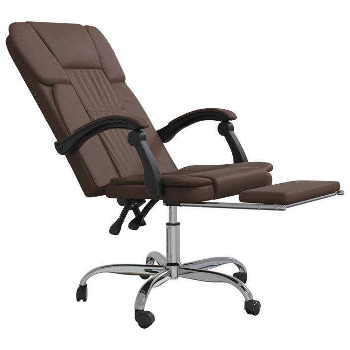 Fauteuil inclinable de bureau Marron Similicuir - Photo n°6