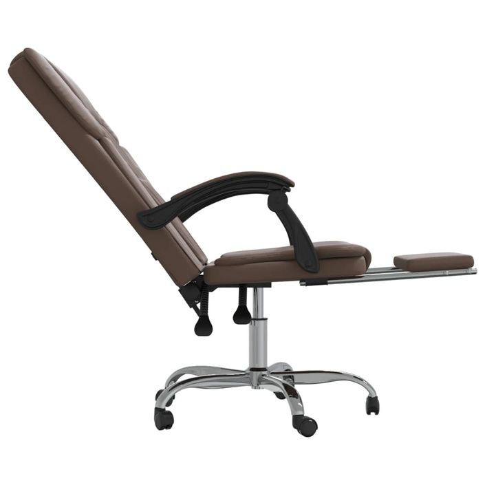 Fauteuil inclinable de bureau Marron Similicuir - Photo n°7