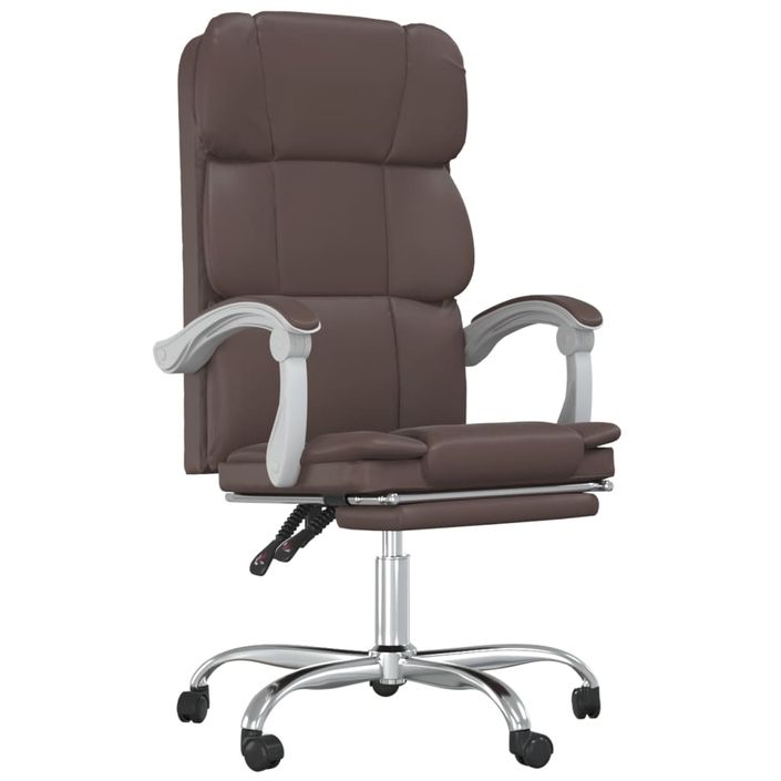 Fauteuil inclinable de bureau Marron Similicuir - Photo n°2