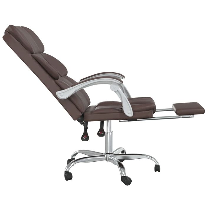 Fauteuil inclinable de bureau Marron Similicuir - Photo n°7