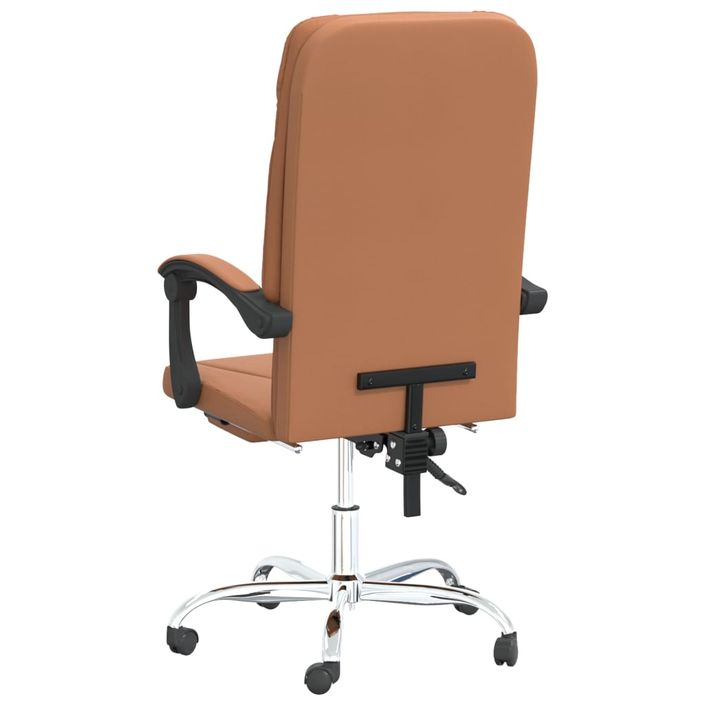 Fauteuil inclinable de bureau Marron Similicuir - Photo n°5