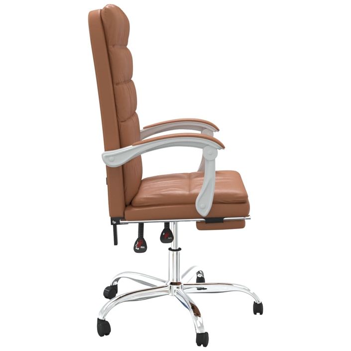 Fauteuil inclinable de bureau Marron Similicuir - Photo n°4