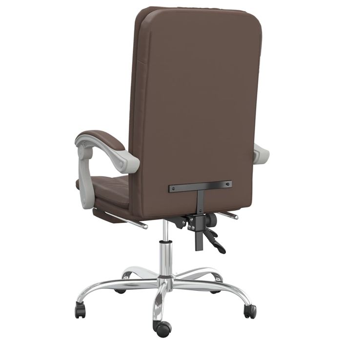 Fauteuil inclinable de bureau Marron Similicuir - Photo n°5