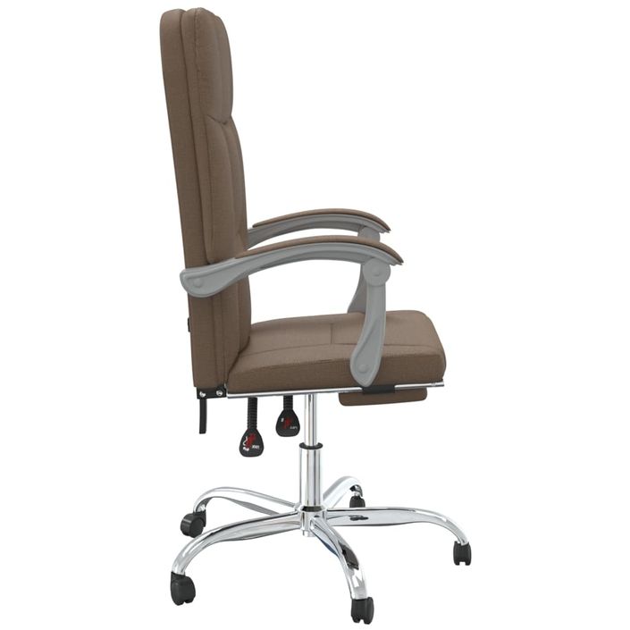 Fauteuil inclinable de bureau Marron Tissu - Photo n°4