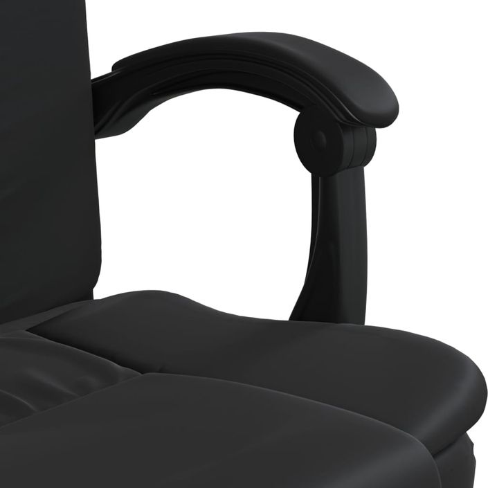 Fauteuil inclinable de bureau Noir Similicuir - Photo n°9