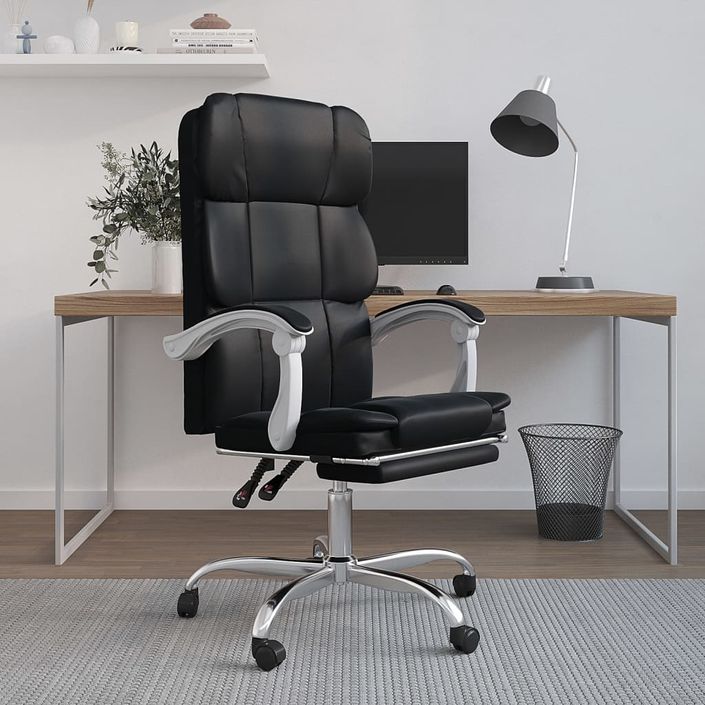 Fauteuil inclinable de bureau Noir Similicuir - Photo n°1