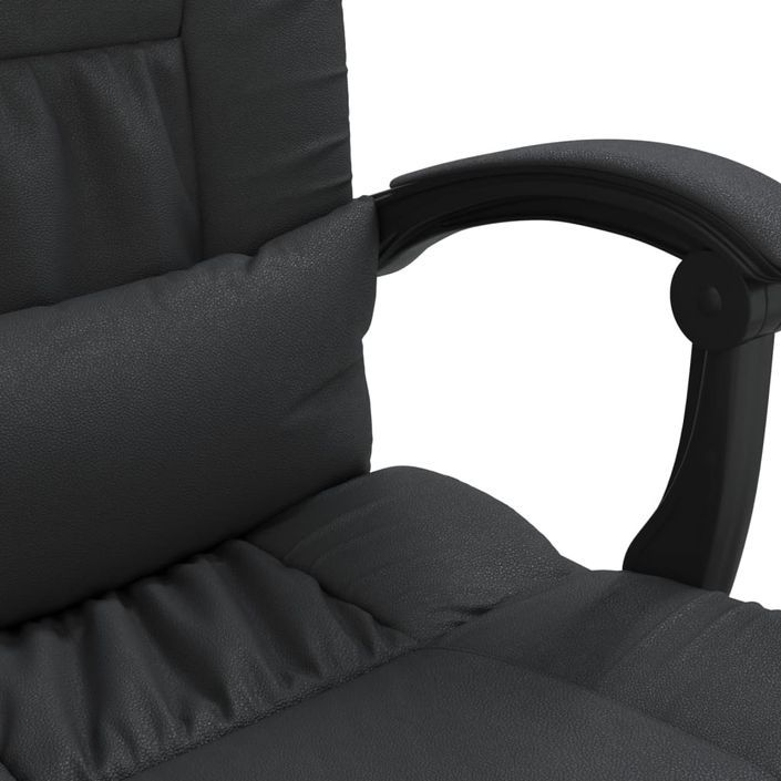 Fauteuil inclinable de bureau Noir Similicuir - Photo n°9