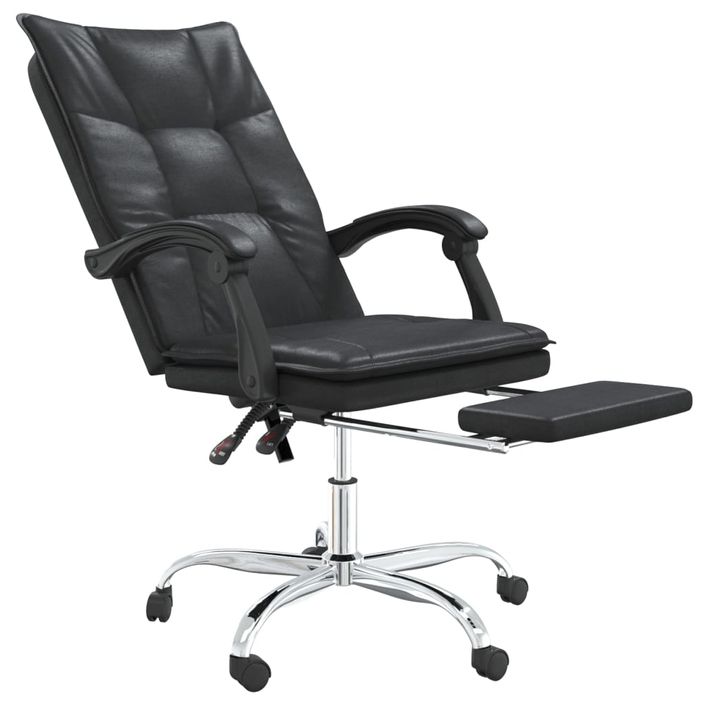 Fauteuil inclinable de bureau Noir Similicuir - Photo n°6