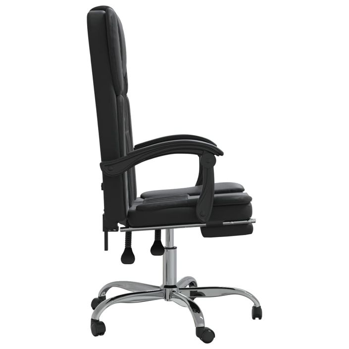 Fauteuil inclinable de bureau noir similicuir - Photo n°4