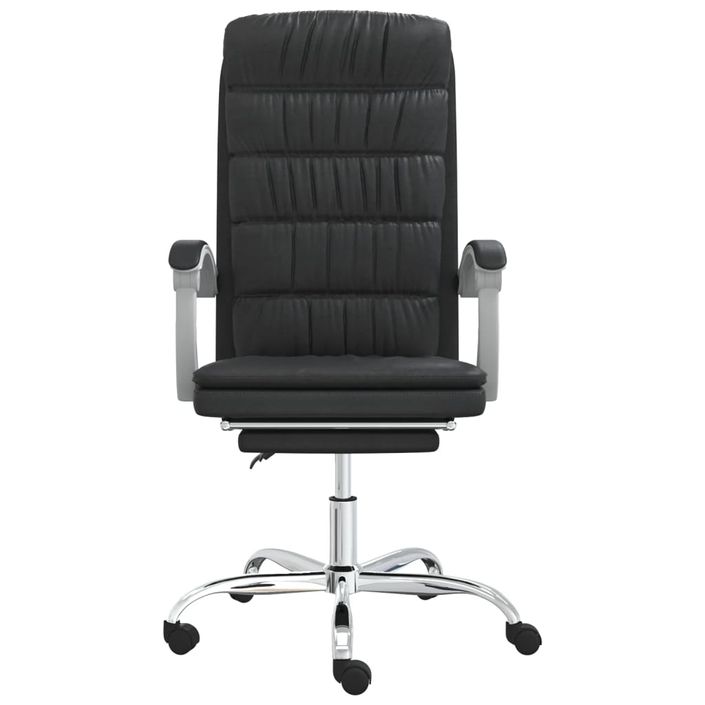 Fauteuil inclinable de bureau noir similicuir - Photo n°3