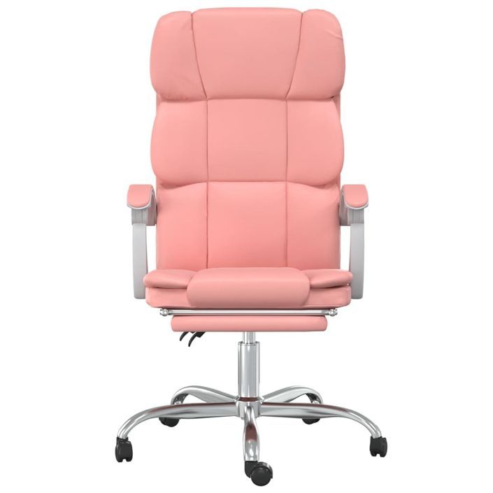 Fauteuil inclinable de bureau Rose Similicuir - Photo n°3