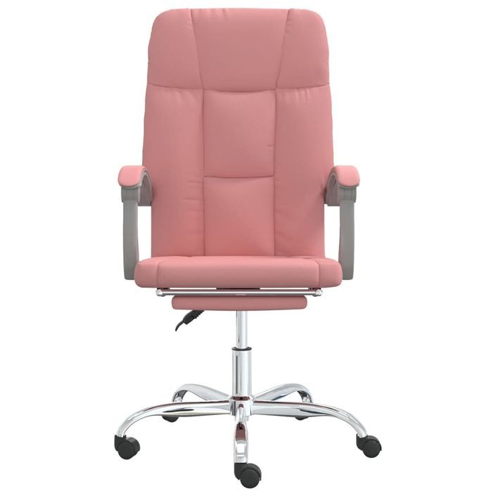 Fauteuil inclinable de bureau Rose Similicuir - Photo n°3