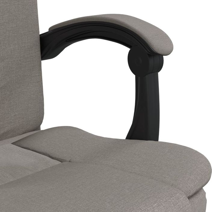 Fauteuil inclinable de bureau Taupe Tissu - Photo n°9