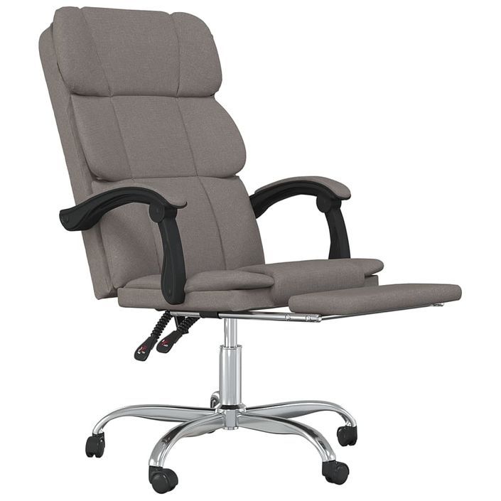 Fauteuil inclinable de bureau Taupe Tissu - Photo n°6