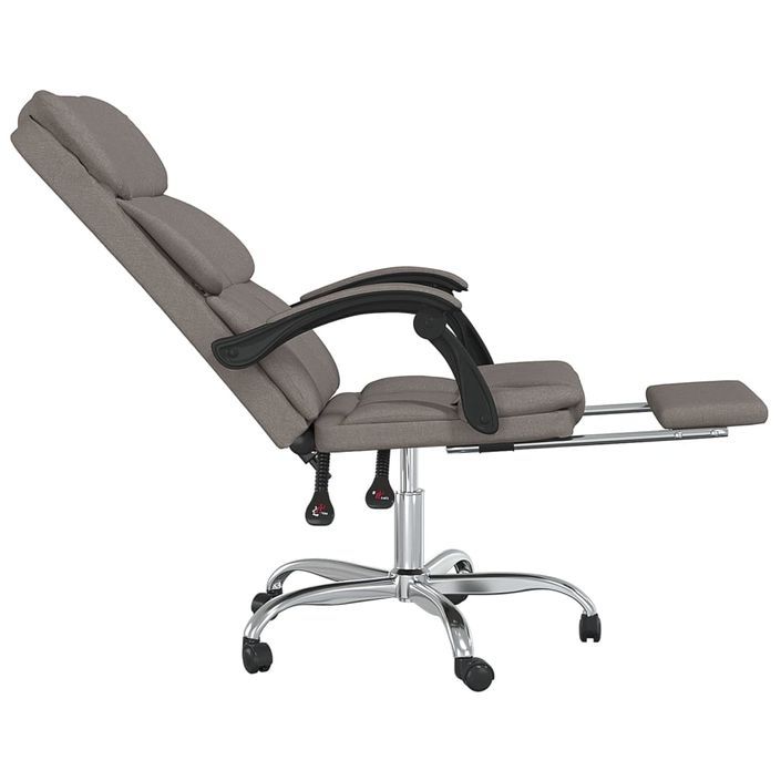 Fauteuil inclinable de bureau Taupe Tissu - Photo n°7