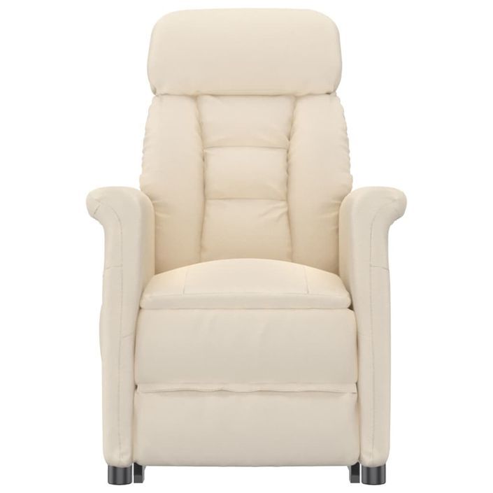 Fauteuil inclinable de massage électrique Beige Microfibre - Photo n°4