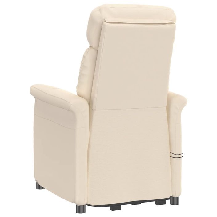 Fauteuil inclinable de massage électrique Beige Microfibre - Photo n°6