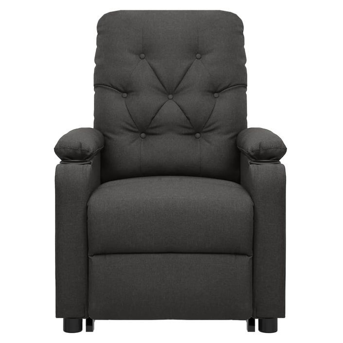 Fauteuil inclinable de massage électrique Gris foncé Tissu 2 - Photo n°3