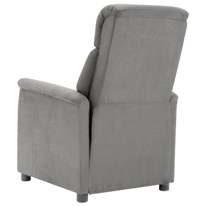 Fauteuil inclinable de massage Gris clair Similicuir daim - Photo n°7