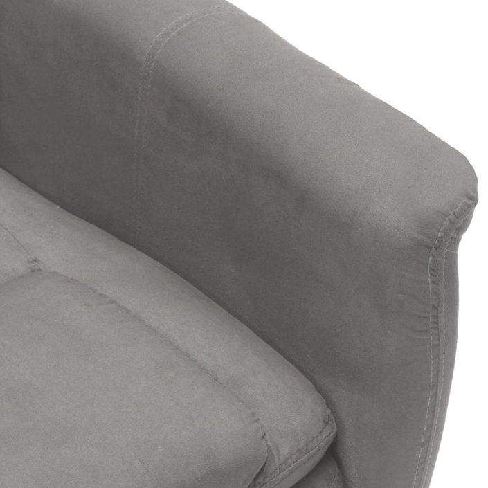 Fauteuil inclinable de massage Gris clair Similicuir daim - Photo n°8