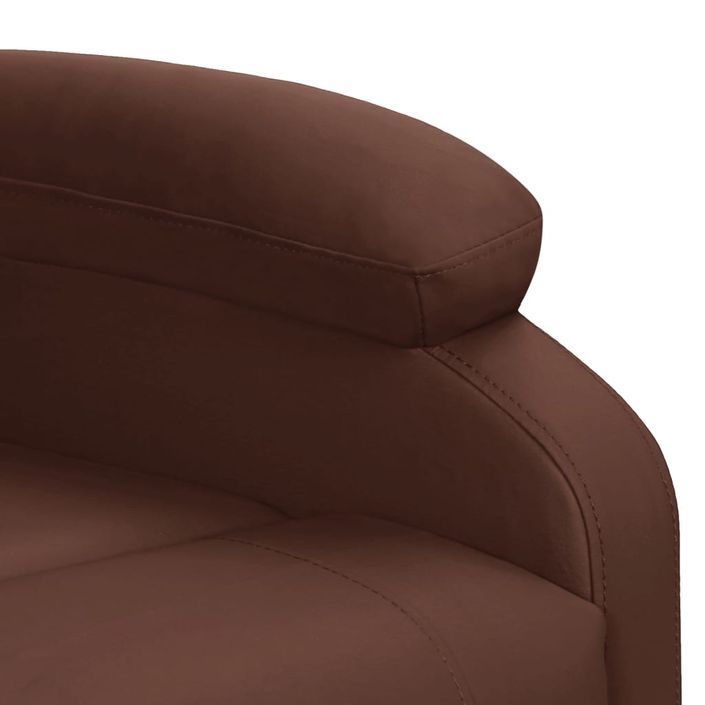 Fauteuil inclinable de massage Marron Similicuir 9 - Photo n°8