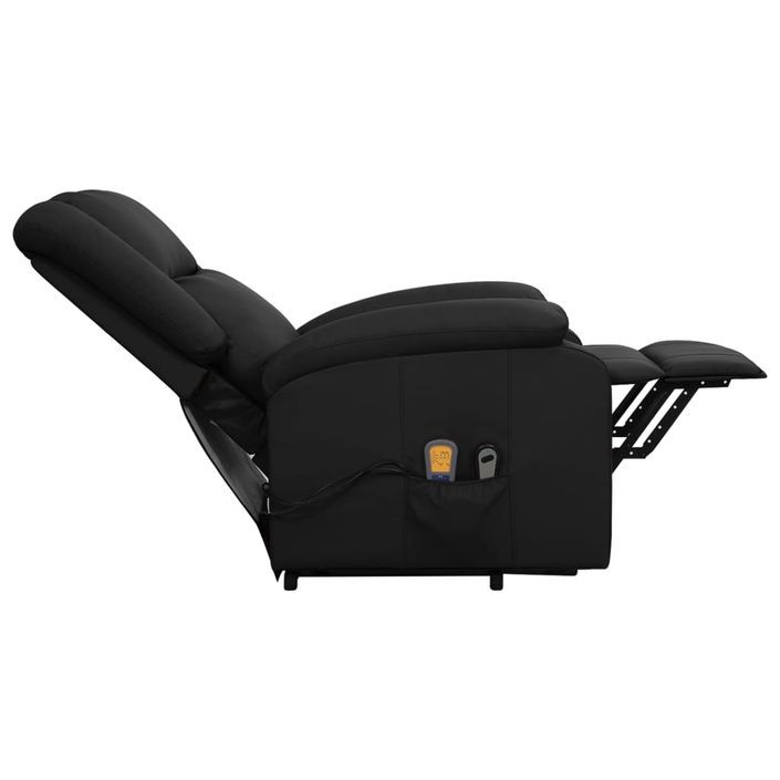 Fauteuil inclinable de massage Noir Similicuir 5 - Photo n°8