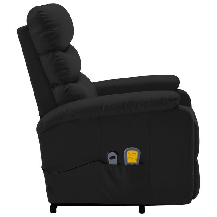 Fauteuil inclinable de massage Noir Similicuir 8 - Photo n°5