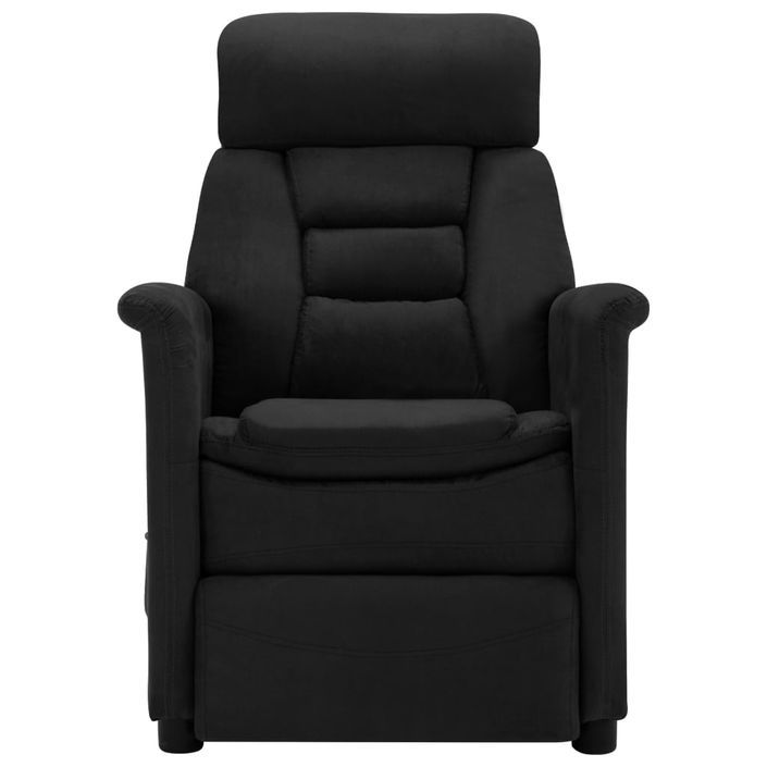 Fauteuil inclinable de massage Noir Similicuir daim - Photo n°4