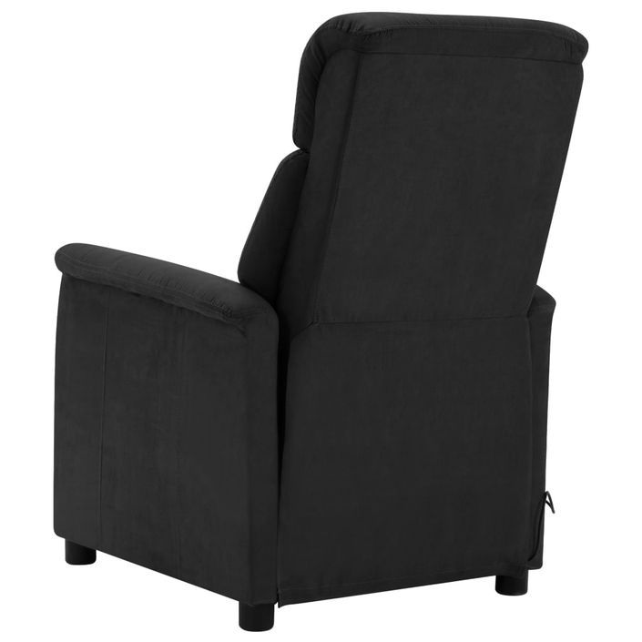 Fauteuil inclinable de massage Noir Similicuir daim - Photo n°7