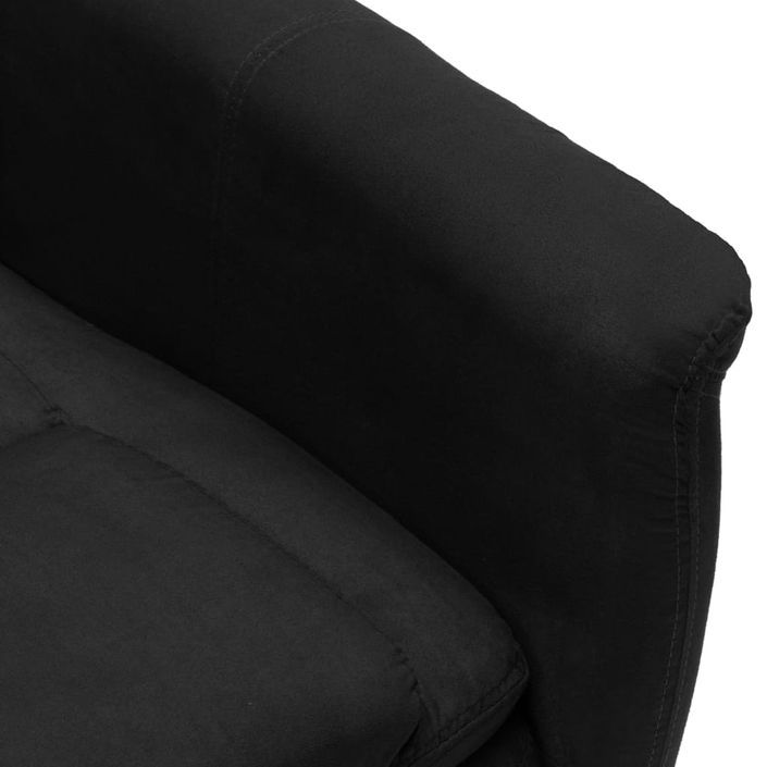 Fauteuil inclinable de massage Noir Similicuir daim - Photo n°8