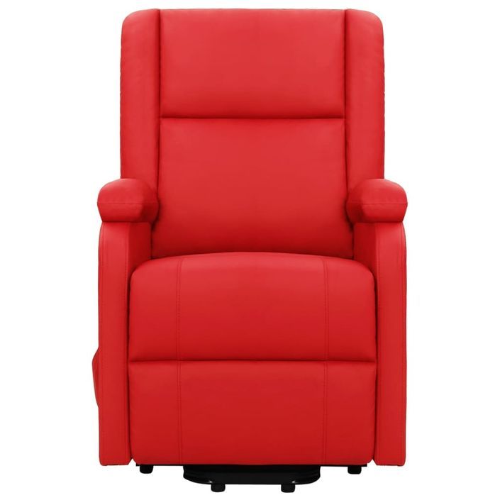 Fauteuil inclinable de massage Rouge Similicuir 6 - Photo n°4