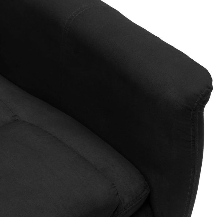 Fauteuil inclinable électrique de massage Noir Similicuir daim - Photo n°5