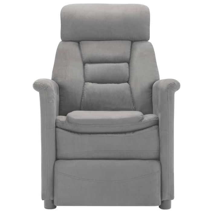 Fauteuil inclinable électrique Gris clair Similicuir daim - Photo n°2