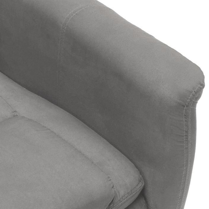 Fauteuil inclinable électrique Gris clair Similicuir daim - Photo n°5