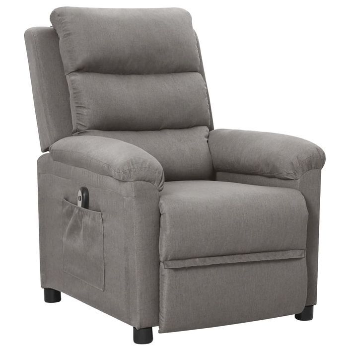 Fauteuil inclinable électrique Gris clair Tissu 4 - Photo n°1