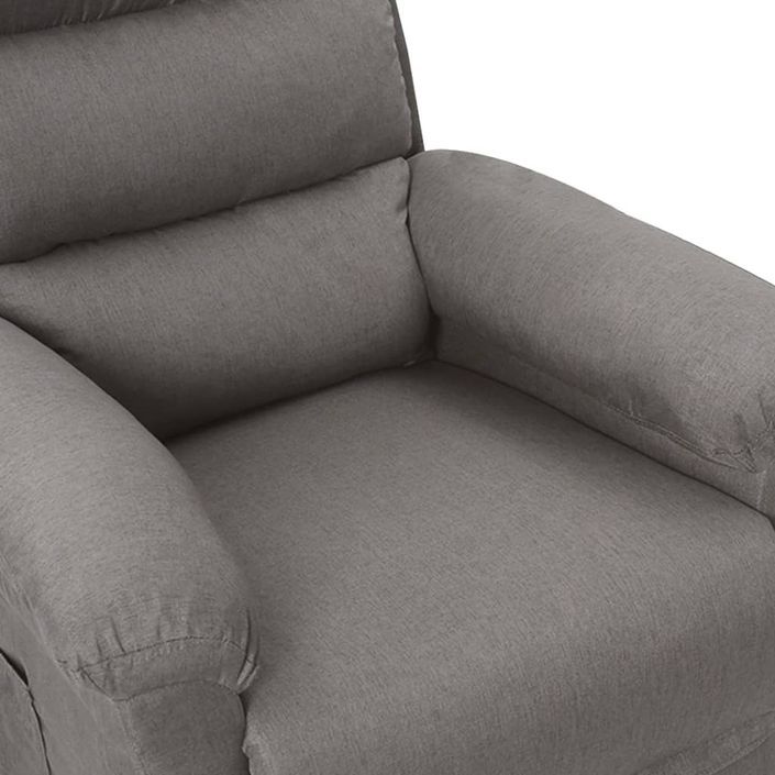 Fauteuil inclinable électrique Gris clair Tissu 4 - Photo n°8