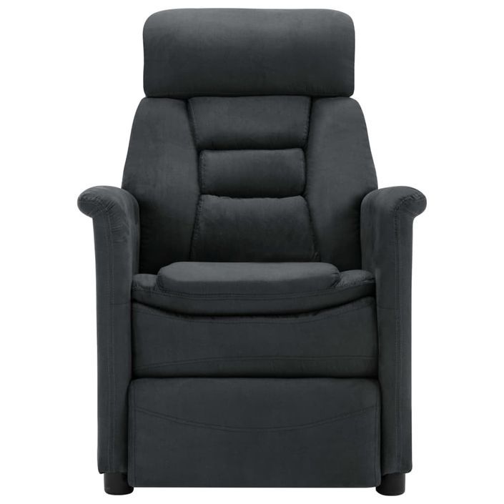 Fauteuil inclinable électrique Gris foncé Similicuir daim - Photo n°2