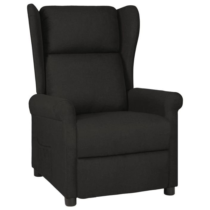 Fauteuil inclinable électrique Noir Tissu 5 - Photo n°1