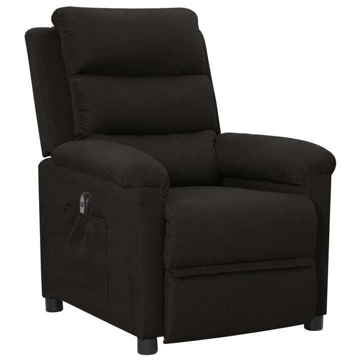 Fauteuil inclinable électrique Noir Tissu 4 - Photo n°1