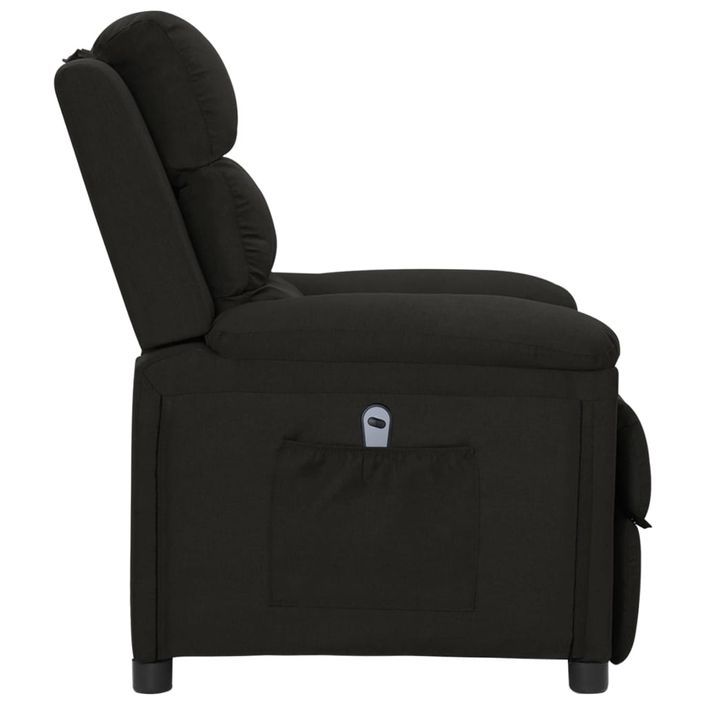 Fauteuil inclinable électrique Noir Tissu 4 - Photo n°4