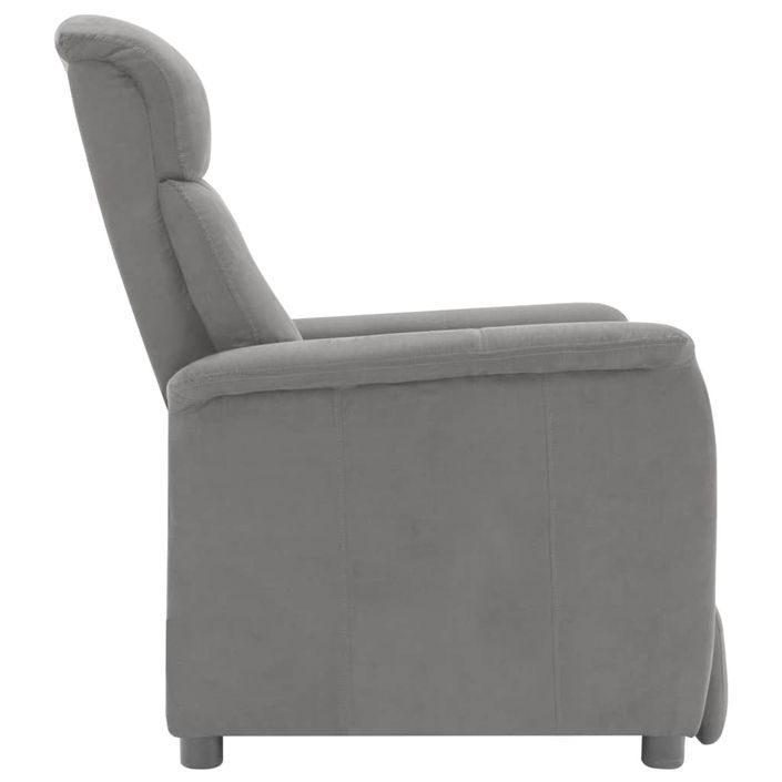 Fauteuil inclinable Gris clair Similicuir daim 2 - Photo n°5