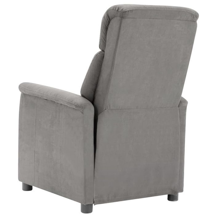 Fauteuil inclinable Gris clair Similicuir daim 2 - Photo n°7